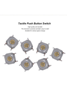 Interruptores de Botón Táctil ViaGasaFamido 200 Pcs 4x4x1.5mm 2
