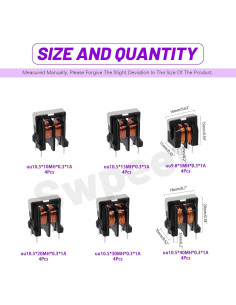 Kit de Bobinas de Inductancia Swpeet 24Pcs 5mH a 40mH 2