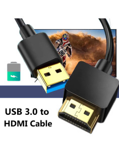 Adaptador USB a HDMI Znoogrn 2M para TV y Proyector 2