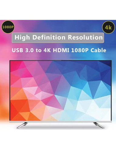 Adaptador USB a HDMI Znoogrn 2M para TV y Proyector