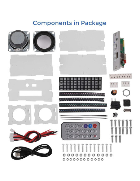 Kit de Altavoz Estéreo MiOYOOW Bluetooth DIY 5W con LED