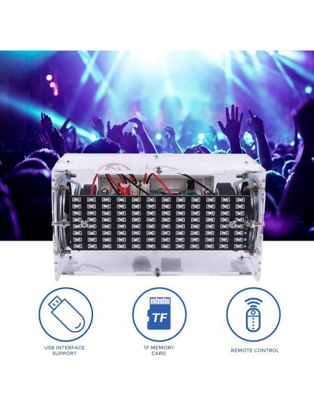 Kit de Altavoz Estéreo MiOYOOW Bluetooth DIY 5W con LED