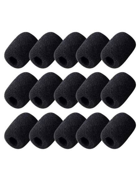 Paquete de 15 protectores de micrófono de espuma SUMAJU