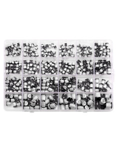 Kit de Capacitores Electrolíticos SMD Cermant 400 Pcs 1uF-1000uF