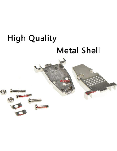 Kit 16 Pcs Conectores DB9 Macho/Hembra RS232 9 Pines Metal