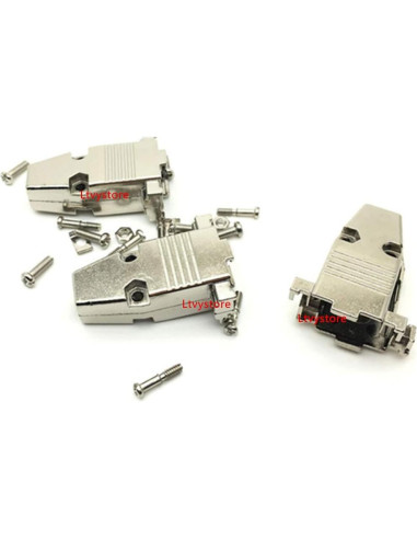 Kit 16 Pcs Conectores DB9 Macho/Hembra RS232 9 Pines Metal