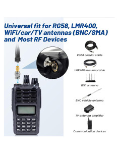 Kit de Adaptadores SMA a BNC Anina 12 Piezas 50 Ohm Coaxiales 2