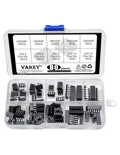 Kit 80Pcs ICs LM358P LM393P NE555P Amplificadores y Comparadores