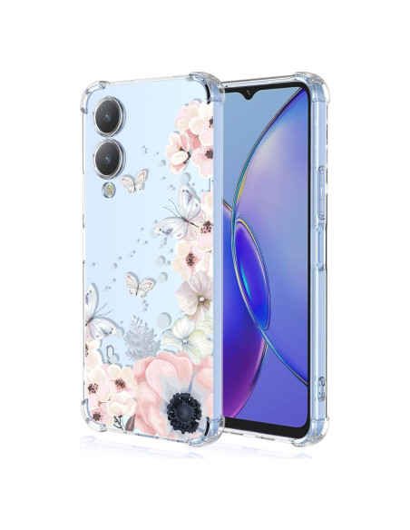 Funda Protectora Vivo Y17S/Y33T 4G/Y36 5G Floral Rosa