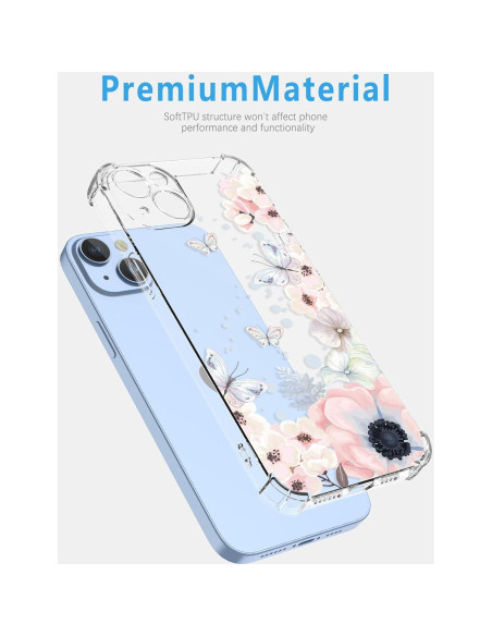 Funda Protectora Vivo Y17S/Y33T 4G/Y36 5G Floral Rosa