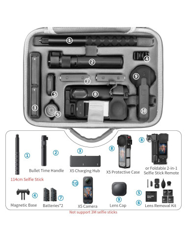 Funda de Transporte para Insta360 X5 - STARTRC, 12.7x21.6cm