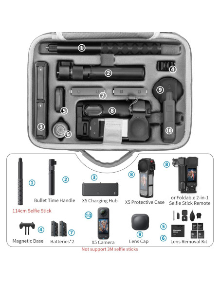 Funda de Transporte para Insta360 X5 - STARTRC, 12.7x21.6cm