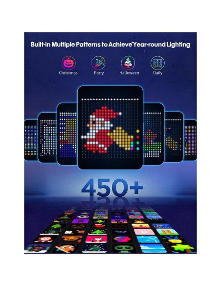 Luces de Cortina LED Inteligentes ZEYEGOY 2.0x2.0m 400 LEDs RGB