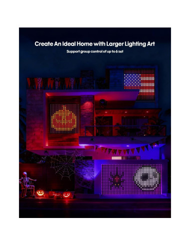 Luces de Cortina LED Inteligentes ZEYEGOY 2.0x2.0m 400 LEDs RGB