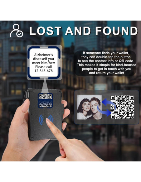 Billetera Bifold Minimalista Air Pro con Pantalla E-Ink 3.81 cm