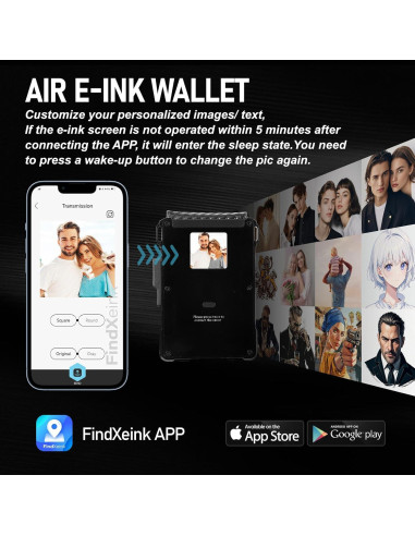Billetera Bifold Minimalista Air Pro con Pantalla E-Ink 3.81 cm