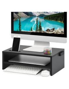 Soporte para Monitor Marbrasse Negro 2 Niveles Ergonomico 16.5"