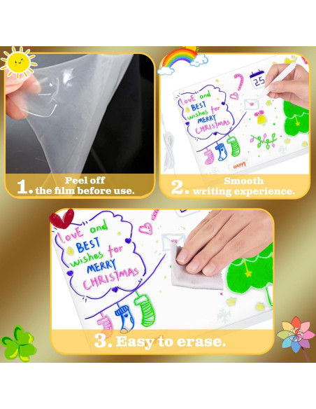 Tablero de Notas LED YSMNDE 30x20 cm con 7 Marcadores