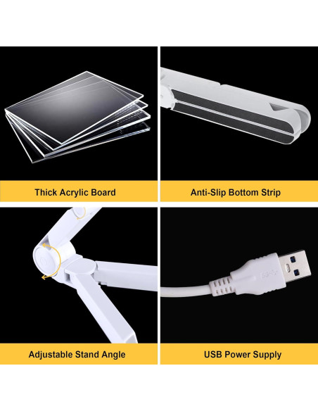 Tablero de Notas LED YSMNDE 30x20 cm con 7 Marcadores