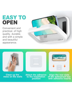 Soporte para Teléfono de Ducha Impermeable KornaDoz A63 4-7" 2