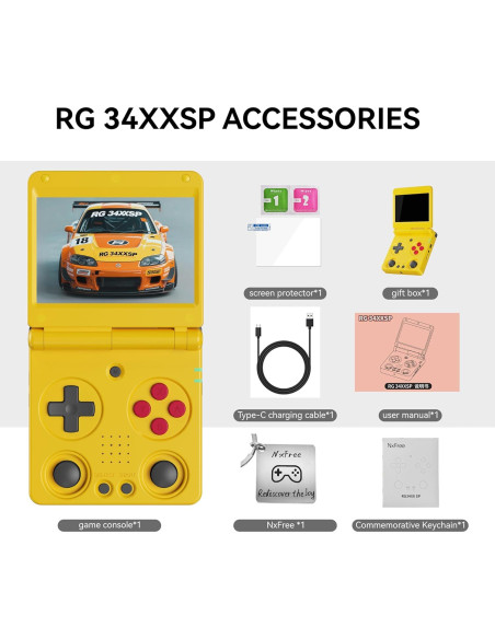 Consola de Juegos Retro Anbernic RG34XXSP 64GB Plegable IPS 3.4"