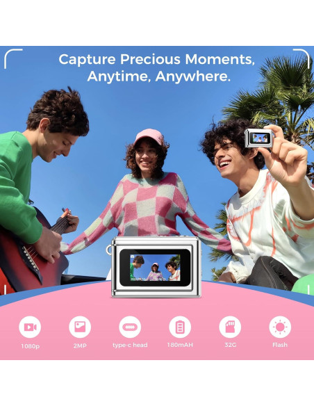 Mini Cámara Digital de Llavero HOTU C1 2MP 1080P Plata Mini Cámara Digital de Llavero HOTU C1 2MP 1080P Plata