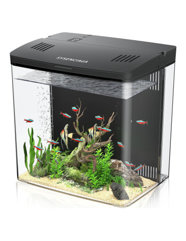 Acuario Inteligente Sysencia 1.2 Galones con Filtro y LED