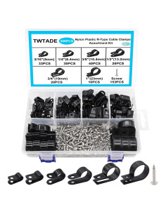 Kit de Abrazaderas de Cable Nylon Plástico TWTADE 306PCS