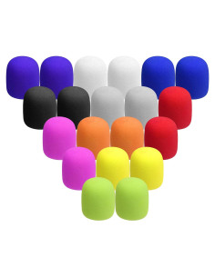 20 Fundas de Espuma para Micrófono Multicolor 0.99 cm