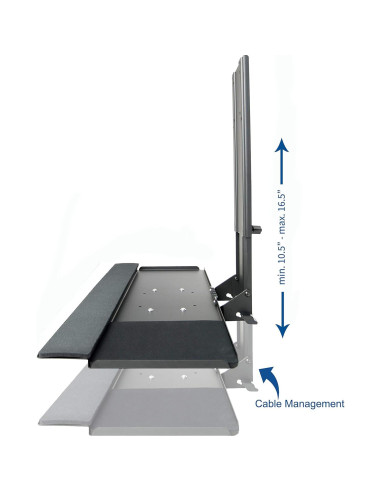 Bandeja para Teclado y Ratón VIVO MOUNT-KB02 Ajustable