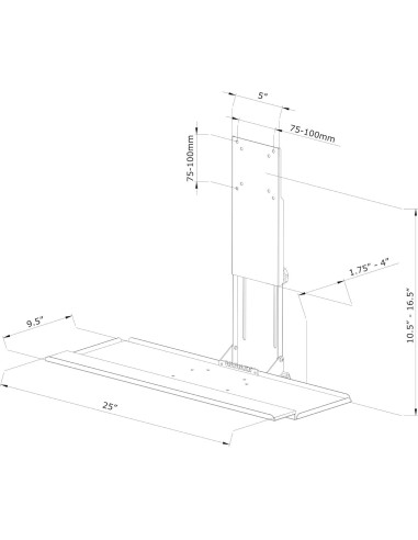 Bandeja para Teclado y Ratón VIVO MOUNT-KB02 Ajustable