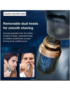 Afeitadora Eléctrica Portátil Mini TY-500 2 en 1 para Hombres 2