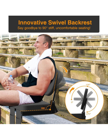 Asientos de Estadio HOPERAN Plegables con Respaldo Acolchado 270