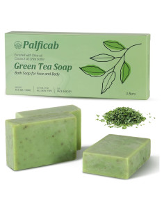 Barra de Jabón de Té Verde PALFICAB - 3 Unidades 99g