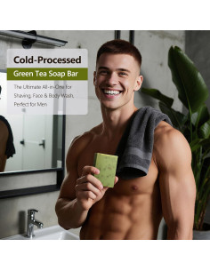 Barra de Jabón de Té Verde PALFICAB - 3 Unidades 99g 2