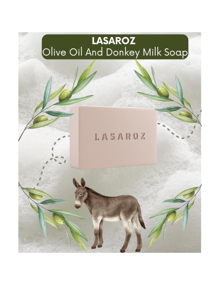 Jabón Orgánico Lasaroz Hidratante Leche de Burra 109g Jabón Orgánico Lasaroz Hidratante Leche de Burra 109g