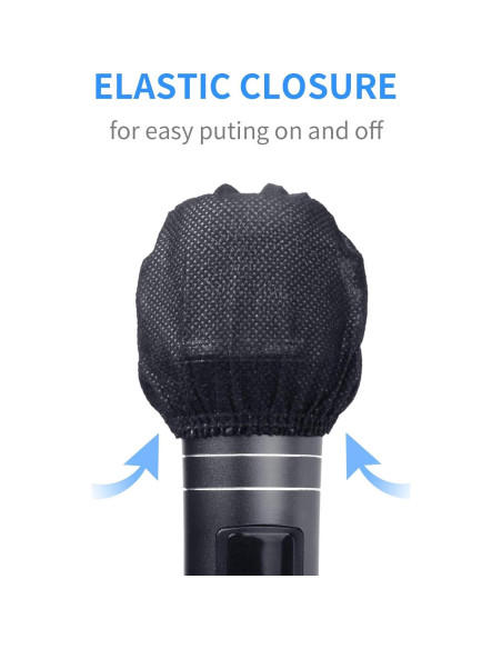 240 Fundas Desechables para Micrófono LASMEX - Negras