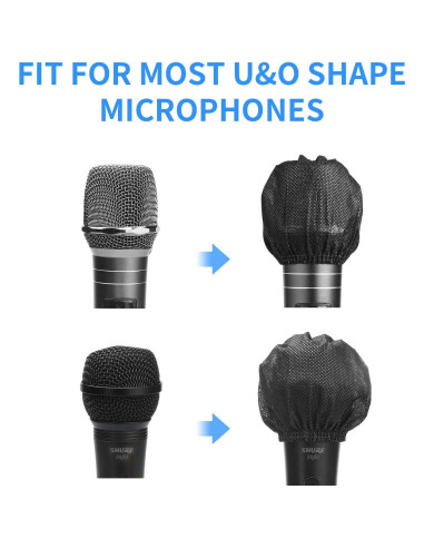 240 Fundas Desechables para Micrófono LASMEX - Negras