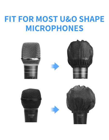 240 Fundas Desechables para Micrófono LASMEX - Negras