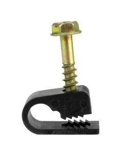 Clips de Tornillo para Cable Flexible Skywalker - 100 Piezas Negro