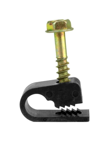 Clips de Tornillo para Cable Flexible Skywalker - 100 Piezas Negro