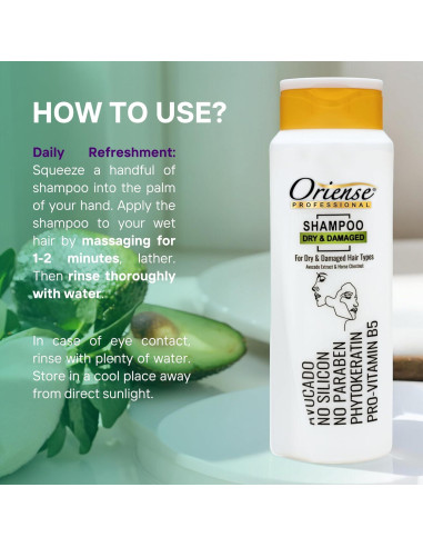 Champú Profesional Mey Kozmetik 600 ml - Cabello Seco y Dañado