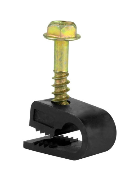 Clips de Tornillo para Cable Flexible Skywalker - 100 Piezas Negro
