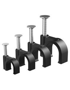 400 Clips de Cable Negros Easytle 4/6/8/10mm Sujetadores