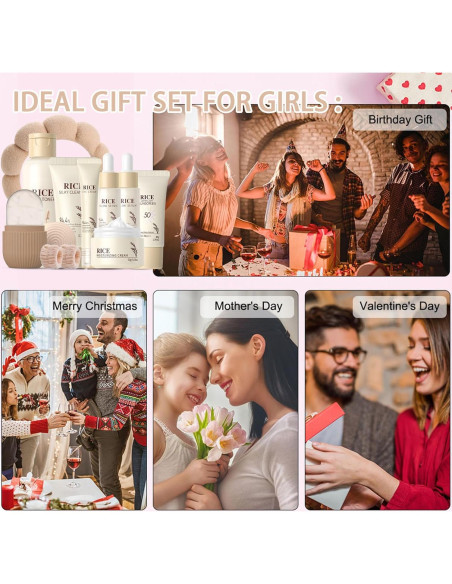 Kit de Cuidado de Piel de Arroz Evolvique para Adolescentes 10-12 Años