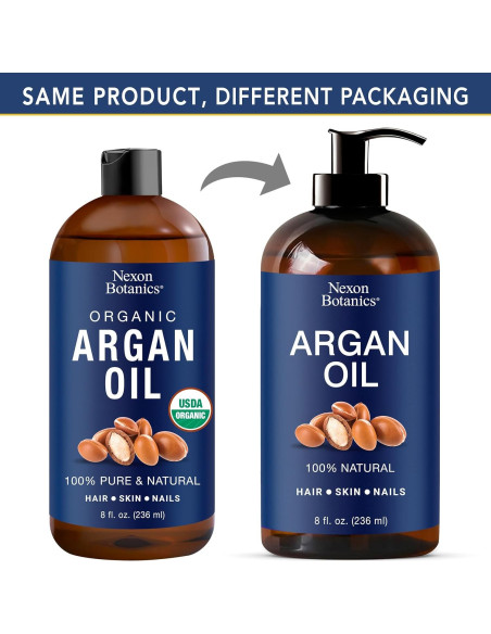 Aceite de Argan Nexon Botanics 236.6 ml - Hidratante Piel y Cabello