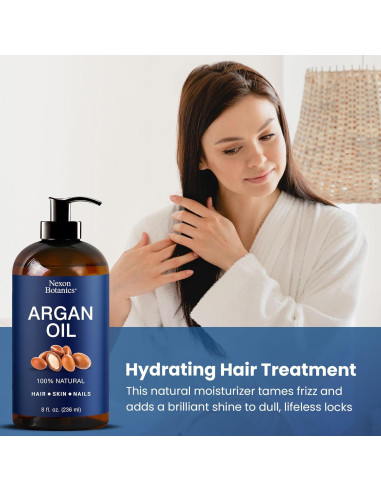 Aceite de Argan Nexon Botanics 236.6 ml - Hidratante Piel y Cabello