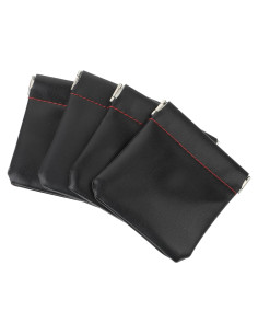 Funda para Auriculares Molain 4Pcs Cuero PU Negro Compacta