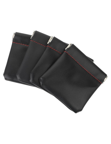 Funda para Auriculares Molain 4Pcs Cuero PU Negro Compacta