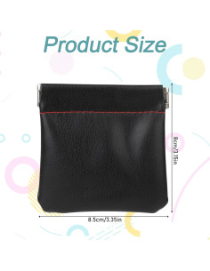 Funda para Auriculares Molain 4Pcs Cuero PU Negro Compacta 2